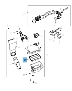 Filtre à air moteur pour Fiat Freemont