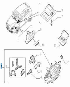 Phare avant supérieur gauche pour Alfa Romeo Giulietta