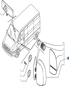 Rétroviseur droit électrique pour Fiat Professional Ducato