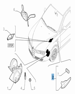 Clignotant latéral droit pour Alfa Romeo