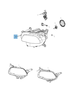 Phare avant pour Jeep Cherokee