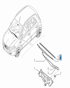 Kit de 2 balais d'essuie-glace avant pour Fiat Sedici