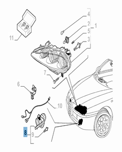Antibrouillard avant droit pour Alfa Romeo 147
