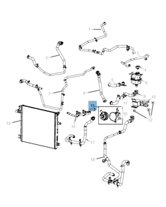Pompe à eau, installation de refroidissement auxiliaire pour Jeep Wrangler