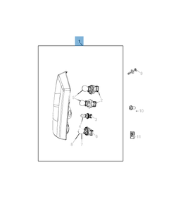 Feu arrière (position, stop et clignotant) pour Jeep Compass/Patriot
