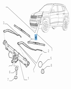 Kit de 2 balais d'essuie-glace avant pour Jeep Compass