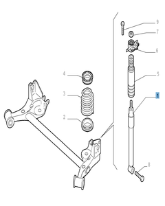 Amortisseur arrière 2 pc pour Fiat 500L