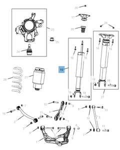 Amortisseur arrière 2 pc pour Jeep Grand Cherokee