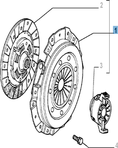 Kit embrayage (disque, plateau de pression et butée de débrayage) pour Fiat et Fiat Professional