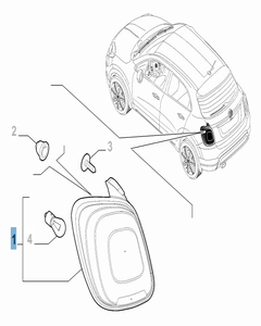 Feu arrière droit fixe pour Fiat 500X