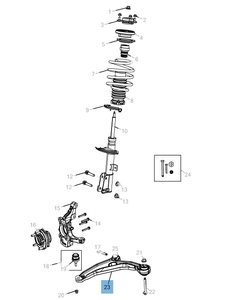 Bras oscillant de suspension supérieure inférieur pour Lancia Flavia