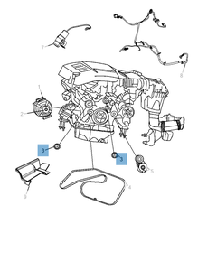 Tendeur de courroie fixe pour Jeep