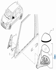 Rétroviseur gauche électrique pour Fiat et Fiat Professional