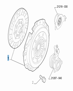 Kit embrayage (disque et plateau de pression)