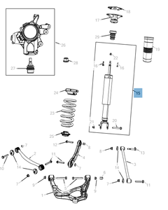 Amortisseur arrière 2 pc pour Jeep Grand Cherokee