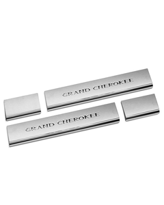 Barre de seuil en acier avec logo imprimé pour Jeep Grand Cherokee