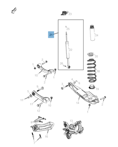 Amortisseur arrière 2 pc pour Jeep Cherokee