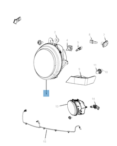 Phare avant pour Jeep Compass/Patriot