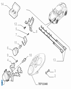 Phare avant droit pour Alfa Romeo 4C