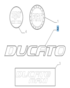 Sigle latéral modèle Ducato pour Fiat Professional Ducato