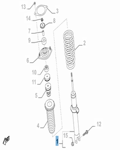 Amortisseur arrière 2 pc pour Abarth 124 Spider