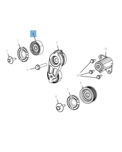 Tendeur de courroie fixe pour Jeep