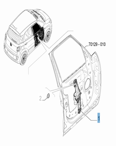 Lève-vitre avant gauche pour Fiat et Fiat Professional