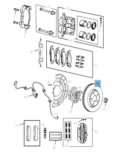 Disque de frein avant pour Jeep Grand Cherokee