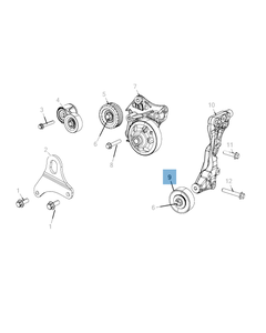 Tendeur de courroie fixe pour Jeep