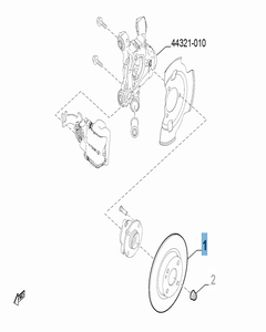Disque de frein arrière pour 124 Spider
