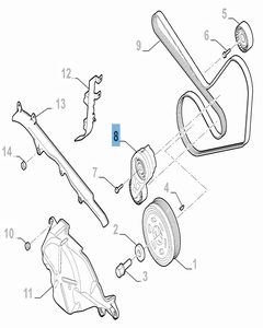 Tendeur de courroie réglable pour Alfa Romeo