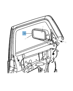 Rétroviseur électrique pour Jeep Commander