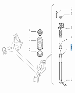Amortisseur arrière 2 pc pour Fiat Punto 2012