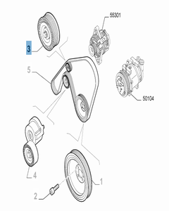 Tendeur de courroie fixe pour Alfa Romeo