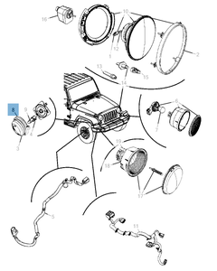 Clignotant latéral pour Jeep Wrangler