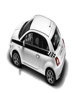 AUTOCOLLANTS BANDE SPORT NOIRE pour fiat 500