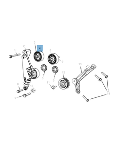 Tendeur de courroie fixe pour Jeep Wrangler