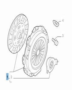 Kit embrayage (disque, plateau de pression et butée de débrayage) pour Fiat et Fiat Professional