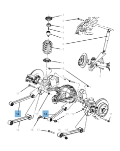 Bras oscillant de suspension arrière supérieure pour Jeep