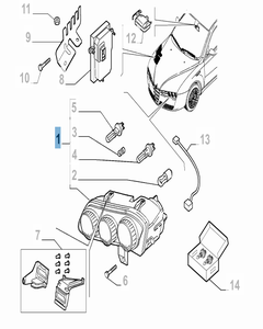 Projecteur avant droit pour Alfa Romeo