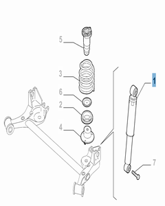 Amortisseur arrière 2 pc - 2 pc pour Fiat Professional Fiorino