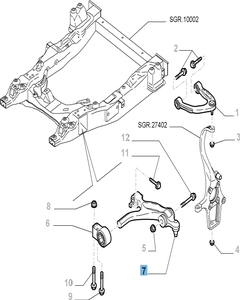 Bras oscillant droit de suspension avant pour Alfa Romeo