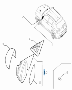 Rétroviseur droit pour Alfa Romeo Stelvio