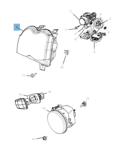 Phare avant pour Jeep Grand Cherokee