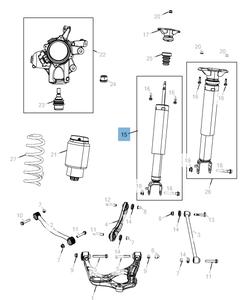 Amortisseur arrière 2 pc pour Jeep Grand Cherokee
