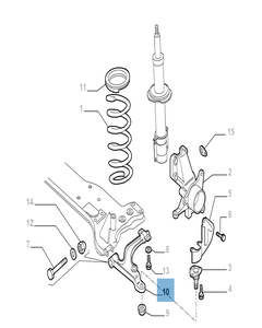 Bras oscillant droit pour Fiat Professional Ducato
