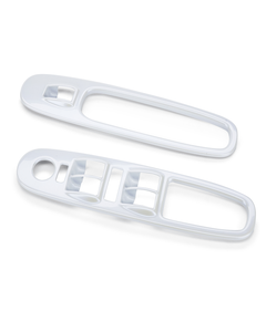 Platine blanche ligne sport sur les commandes de lève-vitres pour Fiat