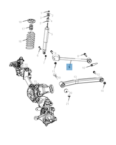 Bras oscillant de suspension supérieure pour Jeep Wrangler
