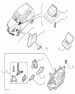 Phare avant droit pour Alfa Romeo Giulietta