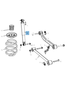 Amortisseur arrière 2 pc pour Jeep Wrangler